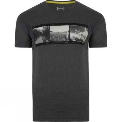 Tee Dare 2 b Negatives Hombre Gris Oscuro - Chile CYL826045